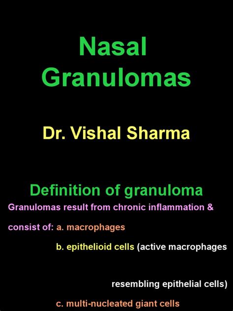 Nasal Granulomas Pdf Human Nose Medical Specialties