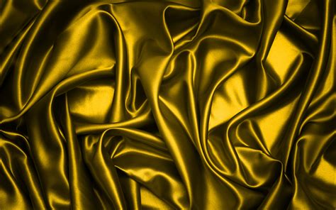 Download Wallpapers Yellow Silk 4k Yellow Fabric Texture Silk Yellow Backgrounds Yellow