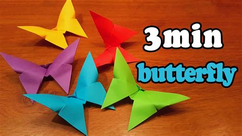 How To Make An Easy Origami Butterfly In 3 Minutes Origami Einfach