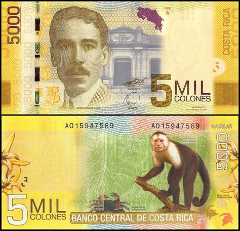 Banknote World Educational Costa Rica Costa Rica 5000 Colones