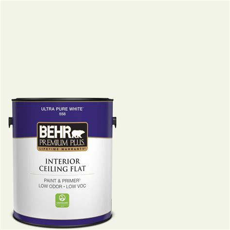 Behr Premium Plus 1 Gal Gr W10 Calcium Ceiling Flat Interior Paint