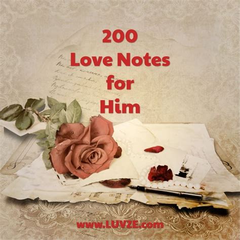 200 Romantic Love Noteswords For Him From The Heart