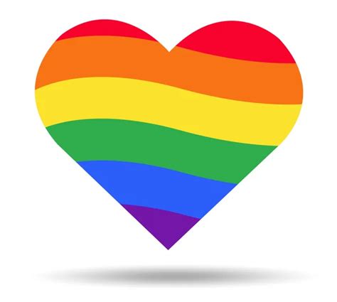 Rainbow Flag Lgbt Symbol On Heart Vector Eps Stock Vector Image By H
