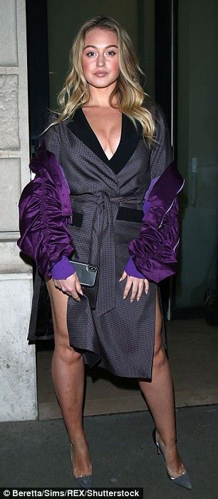 Iskra Lawrence Rocks Thigh Split Dress At Paris Fashion Week Daily