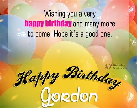 Happy Birthday Gordon