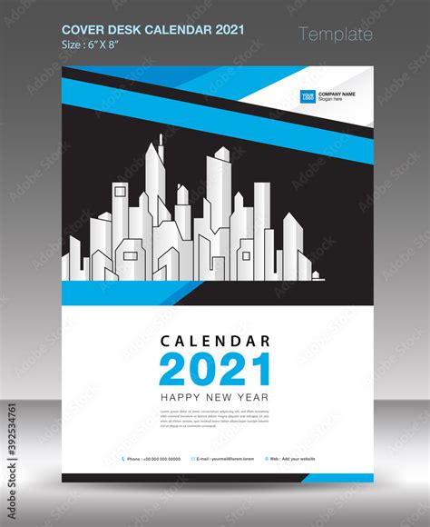 Cover Design For Calendar 2021 Desk Calendar Template Wall Calendar