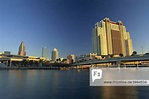 Blick vom Harbour Island über das Wasser nach Downtown Tampa, Florida ...