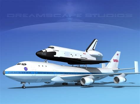 Space Shuttle Enterprise Transport Mp 2 2 747 3d Model