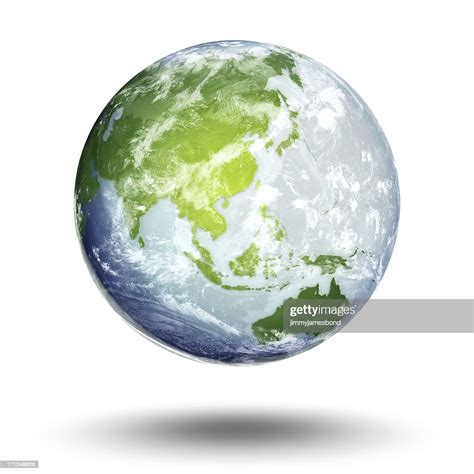 Overview Of World Globe Focusing On Southeast Asia High Res Stock Photo