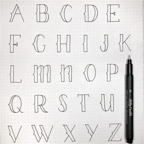 Easy Hand Lettered Alphabet Style To Practice Hand Lettering Alphabet