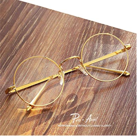 Pro Acme Retro Round Metal Frame Clear Lens Glasses Non Prescription Fashion Eyeglasses Metal
