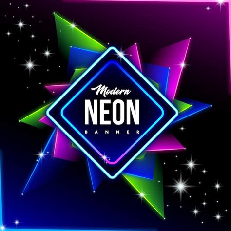 Premium Vector Modern Neon Banner