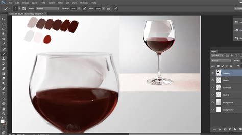 Wine Glass Digital Art Tutorial Voncile Kate