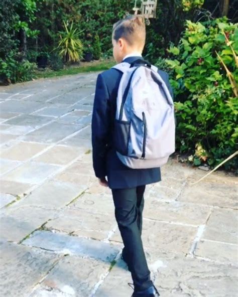 emma bunton shares emotional video of son starting big school hello