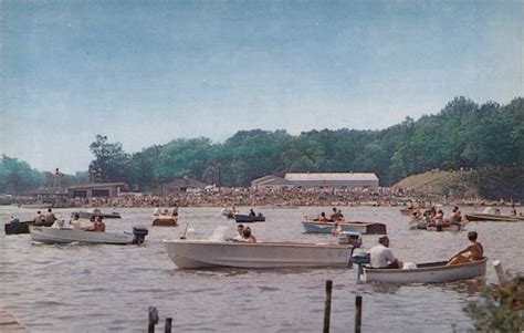 Boat Show And Water Carnival On Lake Shafer Monticello IN Postcard