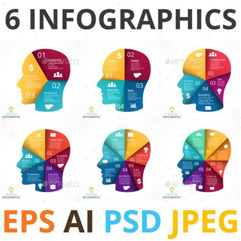 6 Human Face Infographics Infographic Business Infographic Creative