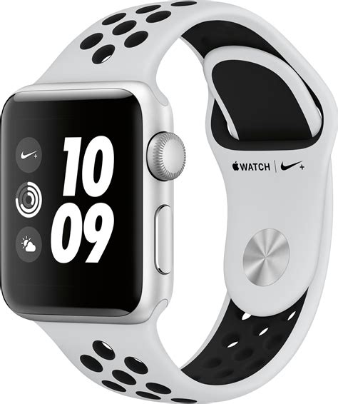 Best Buy Gscr Apple Watch Nike Series 3 Gps 38mm Aluminum Case With Pure Platinum Black Nike