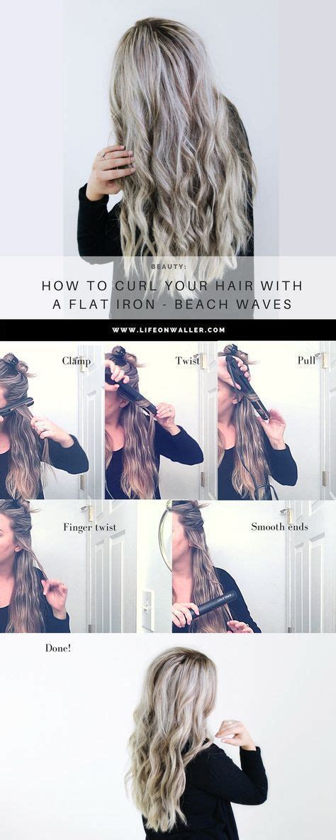 How To Curl Your Hair With A Flat Iron Make Big Curls Or Beach Waves