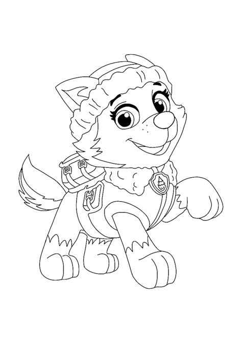 Paw Patrol Everest Coloring Sheet In 2022 Paw Patrol Coloring Pages