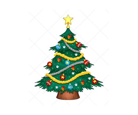 Christmas Scene Vector Illustration Cute Children And Christmas Tree