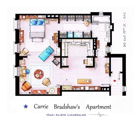 from friends to frasier 13 famous tv shows rendered in plan archdaily