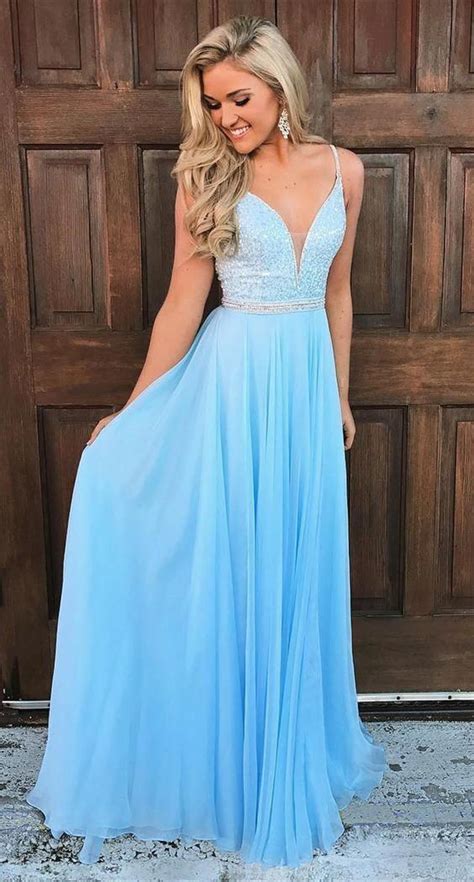 75 Long Cute Long Baby Blue Prom Dresses