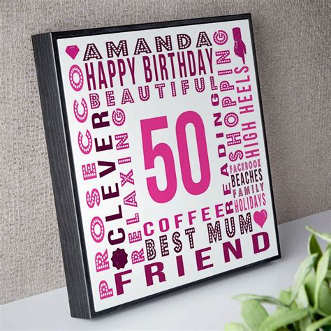 Burst of birthday wishes plant. Personalised 50th Birthday Gift Inspiration For Her ...