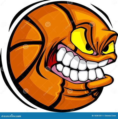 Basketball Ball Face Vector Image Stock Image Image 10361811