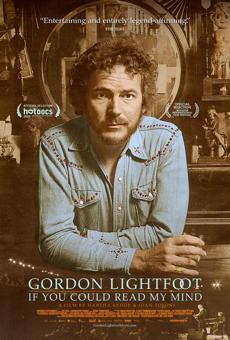 Gordon meredith lightfoot, cc, o.ont, singer, songwriter, guitarist (born 17 november 1938 in gordon lightfoot is one of the most acclaimed and respected songwriters of the 20th century, and. 'Gordon Lightfoot: If You Could Read My Mind' Out This ...
