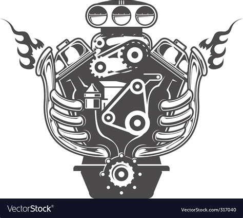 Racing Engine Royalty Free Vector Image Vectorstock