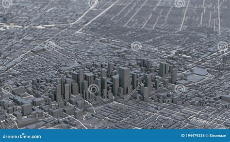 Karte Los Angelesstadt 3d Stock Abbildung Illustration Von