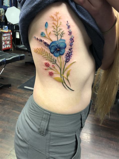 Wildflower Tattoo Wildflower Tattoo Purple Flower Tattoos Flower