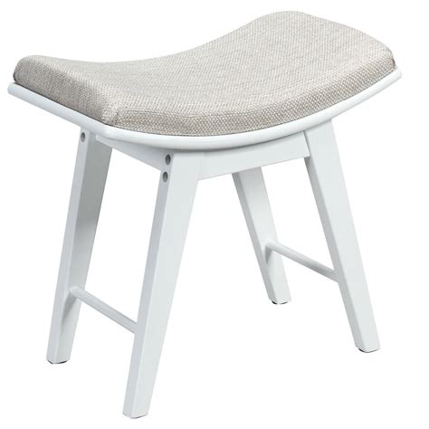 Gymax Vanity Stool Modern Dressing Makeup Stool W Concave Seat