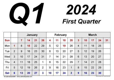 Calendar 2024 1st Quarter Effie Halette