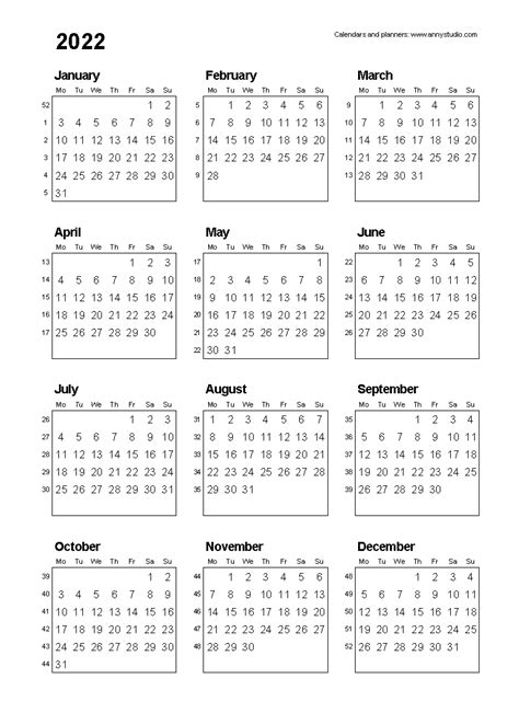 2022 And 2023 Calendar Printable Png