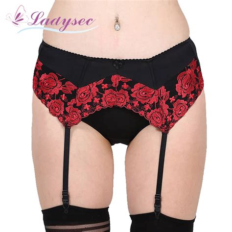 Buy Embroidery Garters Suspenders For Stockings Floral
