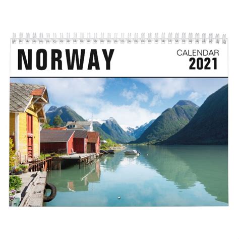 2021 Norway Landscape Photos Calendar