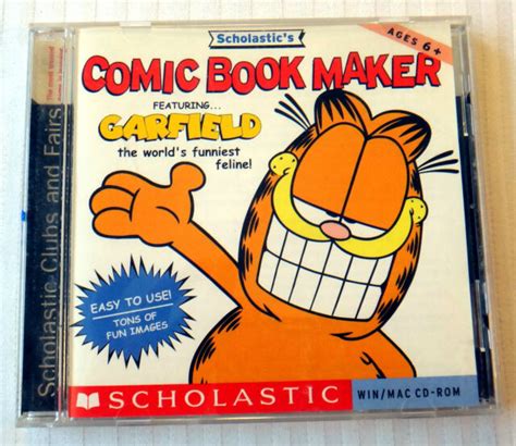 Comic Book Maker ~ Featuring Garfield ~ Rare Windows Pc And Mac Cd Rom