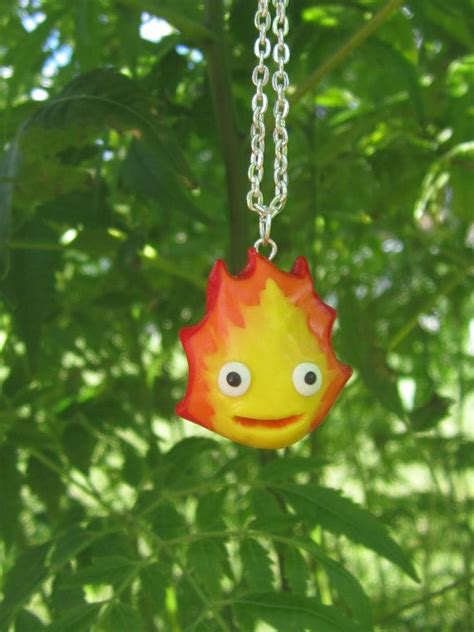 Studio Ghibli Inspired Calcifer Necklace Or Keychain From Howls