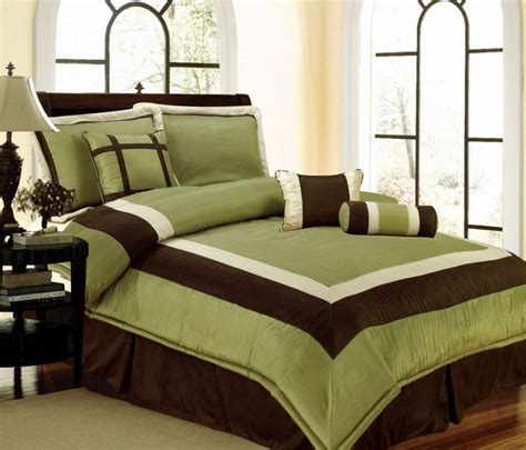 Green Bedding New Bedding Sage Green Brown White Hampton Comforter Set Queen Cal Brown