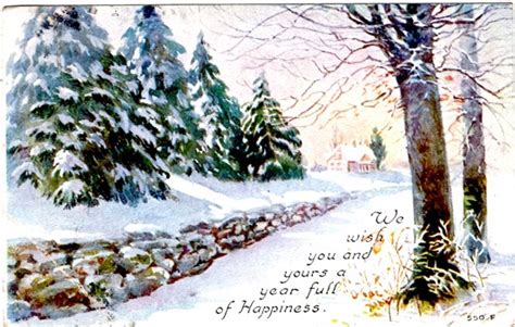 Happy New Year Vintage Postcard Vintage Crafts And More