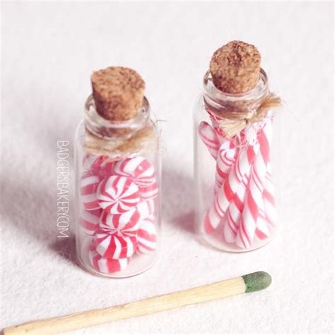 Christmas Miniature Peppermint Candy Jars For 112 Or 16 Scale