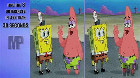 Spongebob Squarepants Spot The Difference Find The Difference