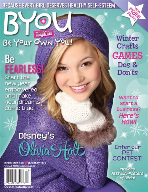 Rcn America Maine Olivia Holt Byou Magazine December January Cover Girl