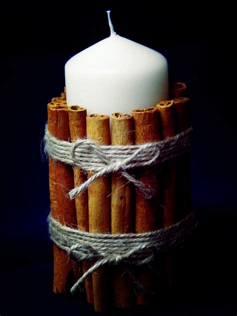 Decorating Candles With Cinnamon Sticks Dried Flower Craft