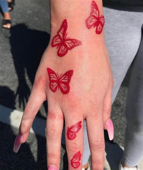 19 Best Butterfly Tattoo Red Ideas