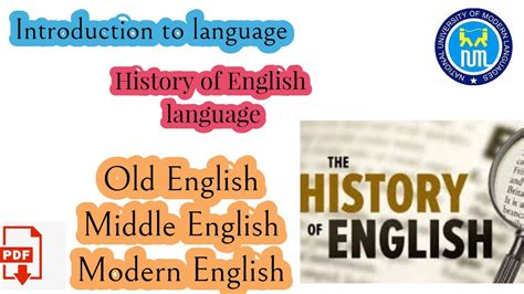 History Of The English Language Old English Middle English And