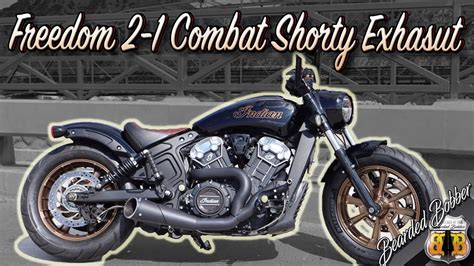 Freedom Performance 2 1 Combat Shorty Exhaust For Indian Scout Bobber Youtube