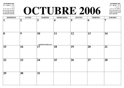 Calendario Octubre 2023 Para Imprimir Pdf Mac Imagesee