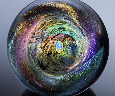 Swirling Galaxy Glass Spheres